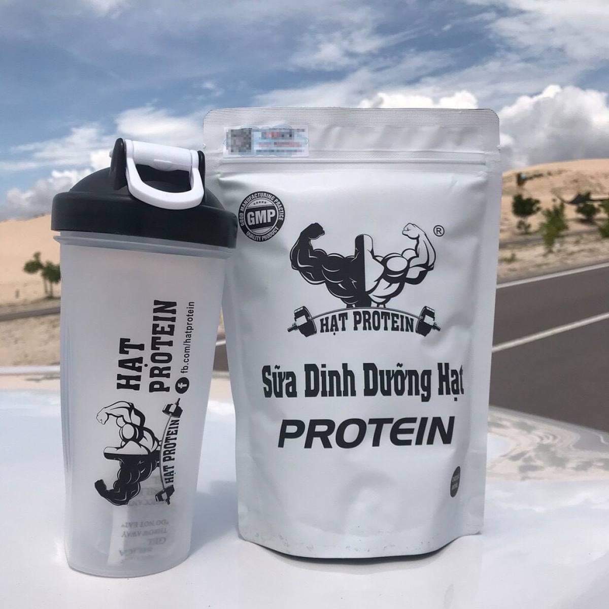 Combo 2 túi hạt protein giãm mỡ + shaker