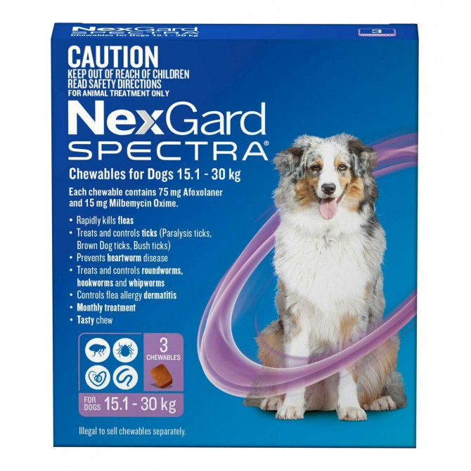 Nexgard Spectra 7.6-15kg Phòng Ve Rận Ghẻ Demodex Bọ Chét Giun Cho Cún Lẻ 1