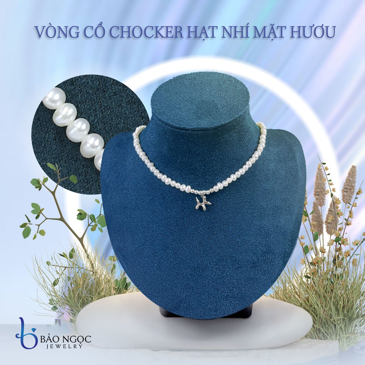 Vòng Cổ Ngọc Trai Choker Minette - Mẫu Vòng Ngọc Trai Trẻ Trung - Năng Động - Choker Ngọc Trai Dễ Thương Thiết Kế - Bảo Ngọc Jewelry