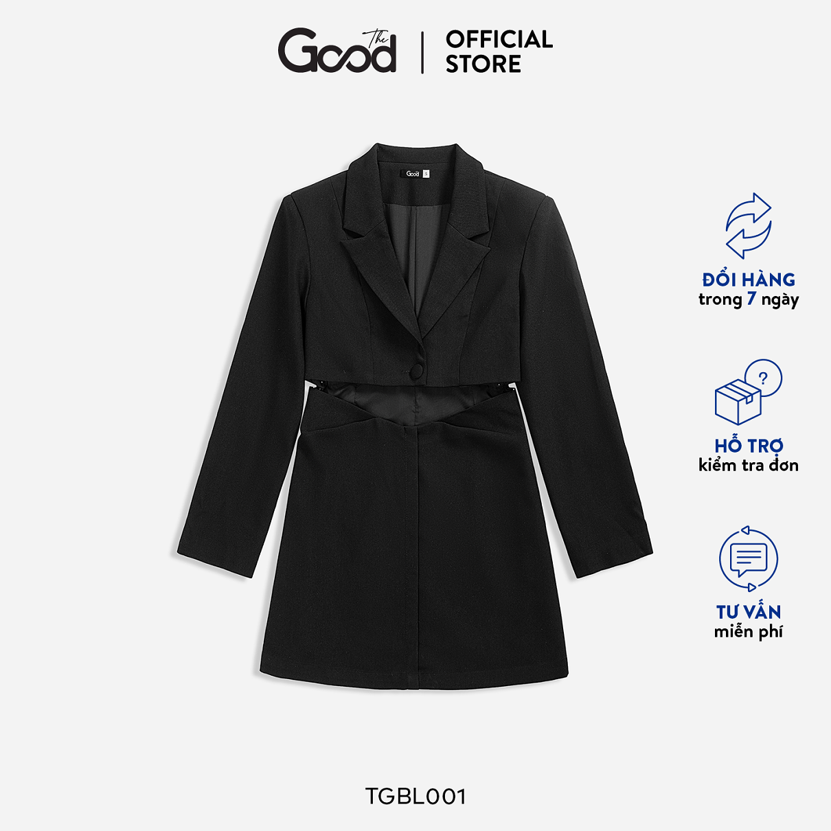 Vest Cách Điệu Dáng Dài Form Sơ Mi The Good/Tuberose Vest Dress
