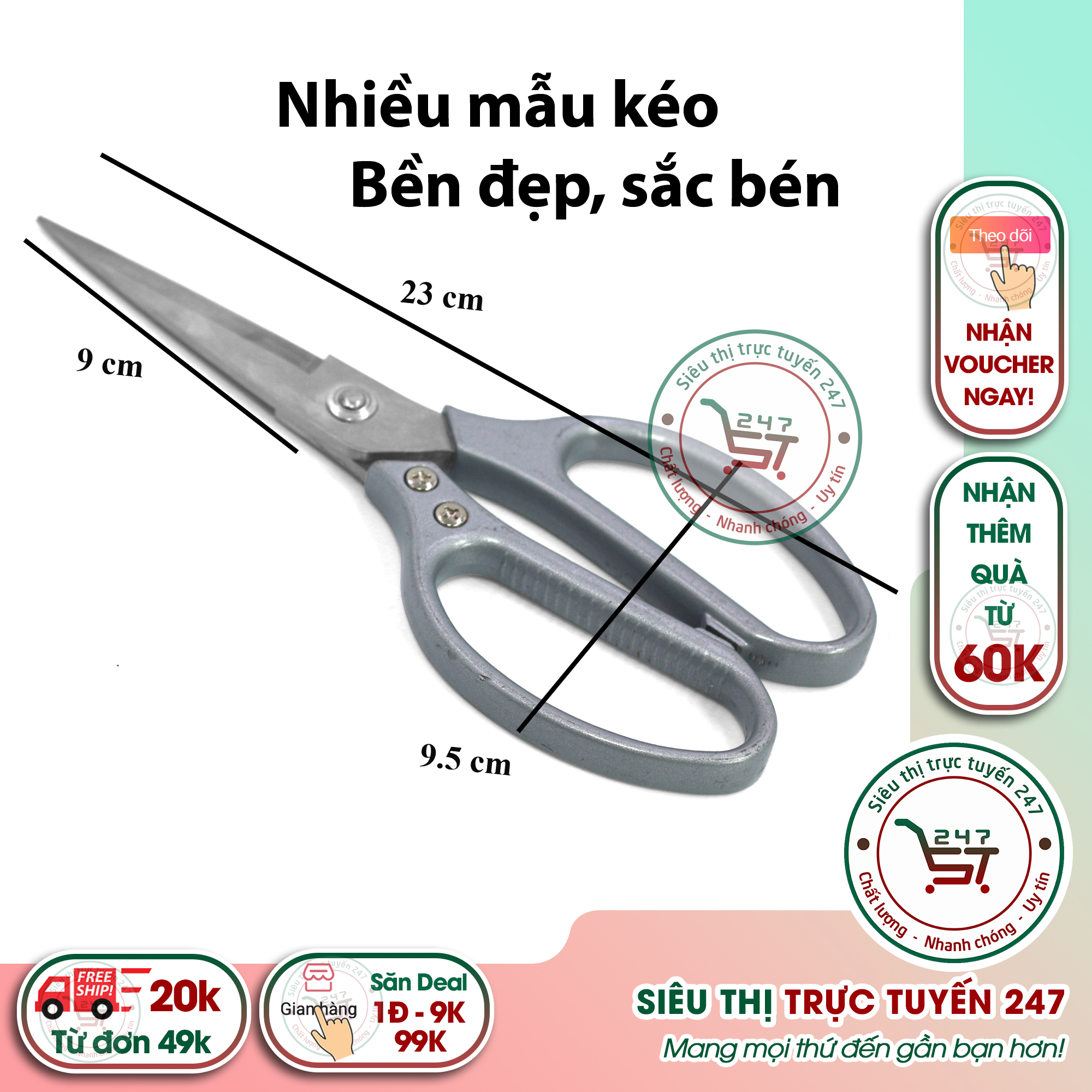 Kéo cắt cành cứng cáp chắc chắn giúp việc làm vườn trở nên dễ dàng hơn.Ngoài ra còn làm kéo cắt vải và cắt giấy rất tiện lơi|Siêu thị trực tuyến 247