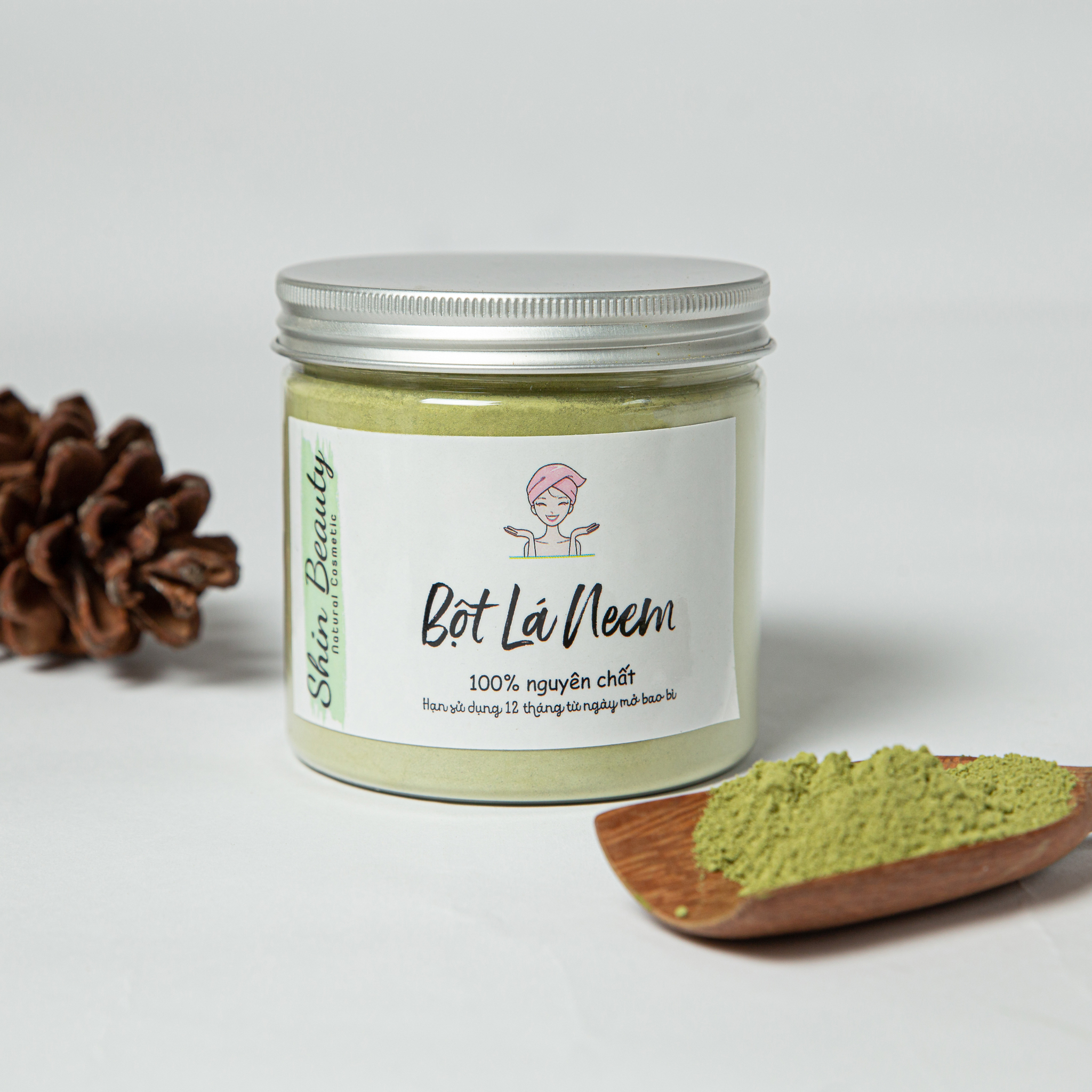 Hũ Bột Lá Neem 250g Nguyên Chất ShinBeauty giảm mụn