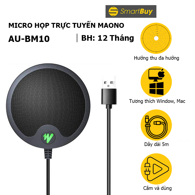 Micro họp trực tuyến Maono AU-BM10 USB - Hàng chính hãng
