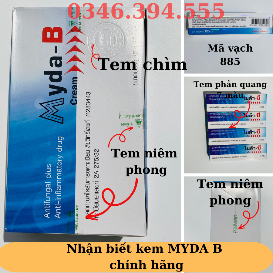 01 tuýp kem dưỡng nám myda-b thái lan 5g 15g 25g chuẩn thái lan