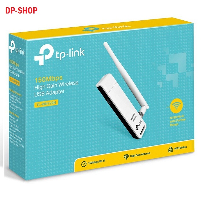 Bộ thu sóng Wifi TP-Link TL-WR722N Chuẩn N 150Mbps - Hàng Chính Hãng BH 24 Tháng
