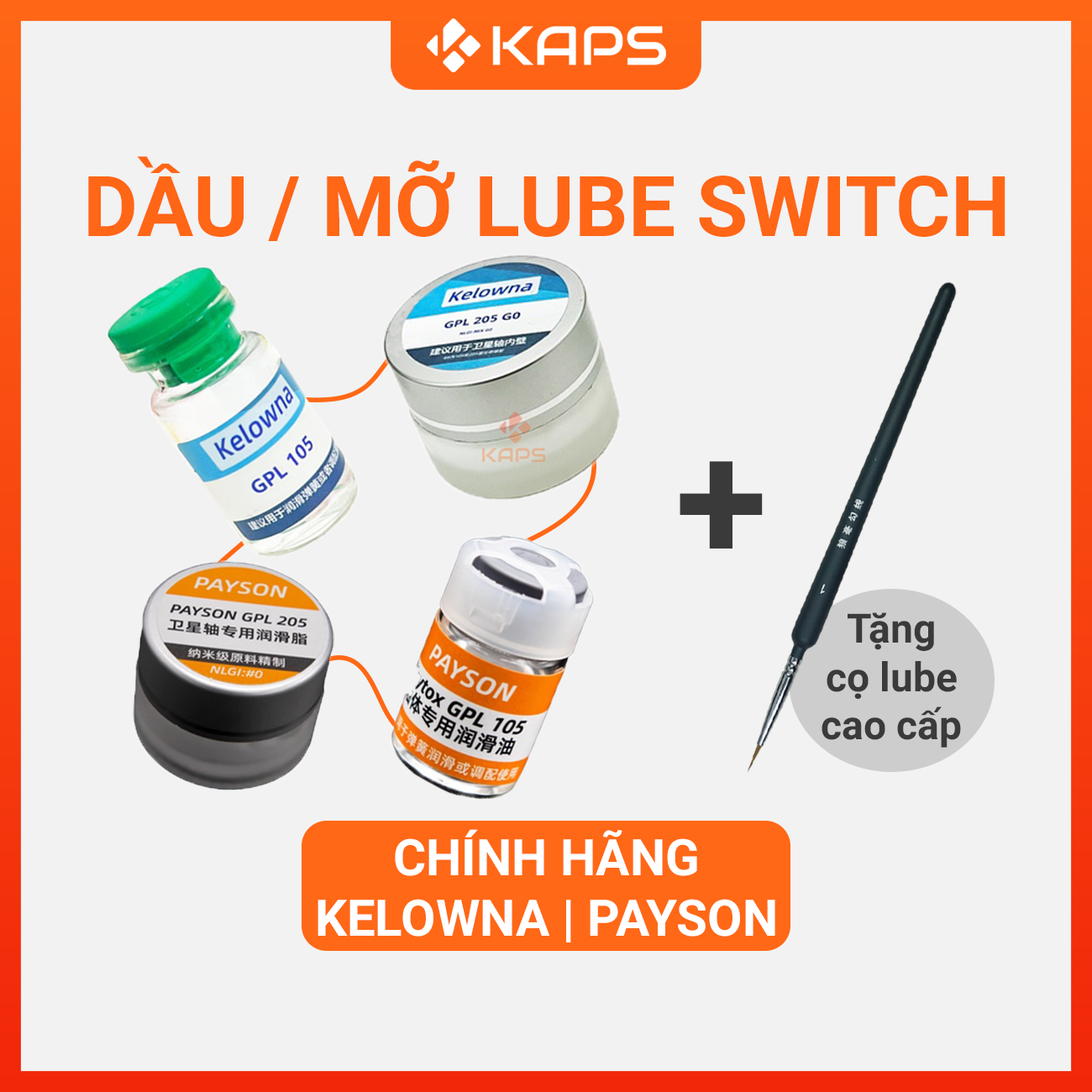 Mỡ lube switch, dầu lube switch lube Stab bàn phím cơ Krytox GPL105, GPL205g0, GPL 105 mix 205g0 | Kelowna/Payson phân phối