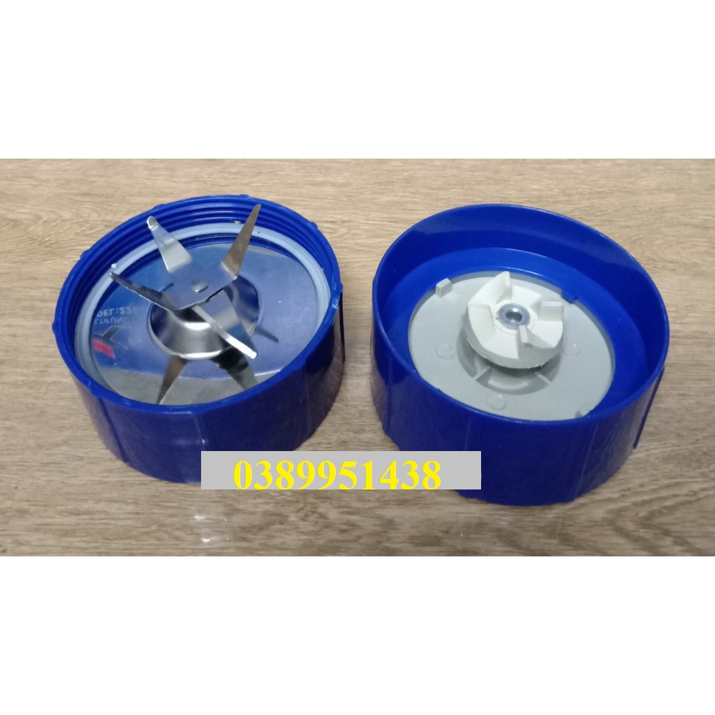 Phụ kiện máy xay- đế dao 4 lưỡi màu xanh máy magic plus magic bullet magic one krobell okusano..