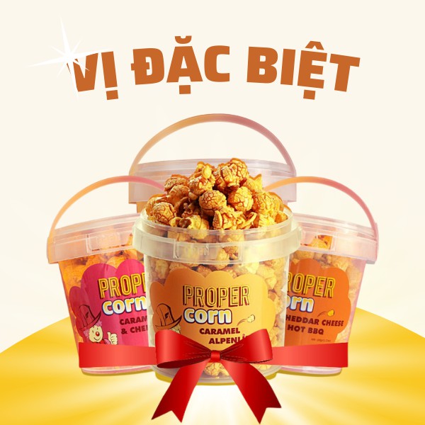 Combo 4 hộp bắp rang bơ ProperOne - VỊ ĐẶC BIỆT