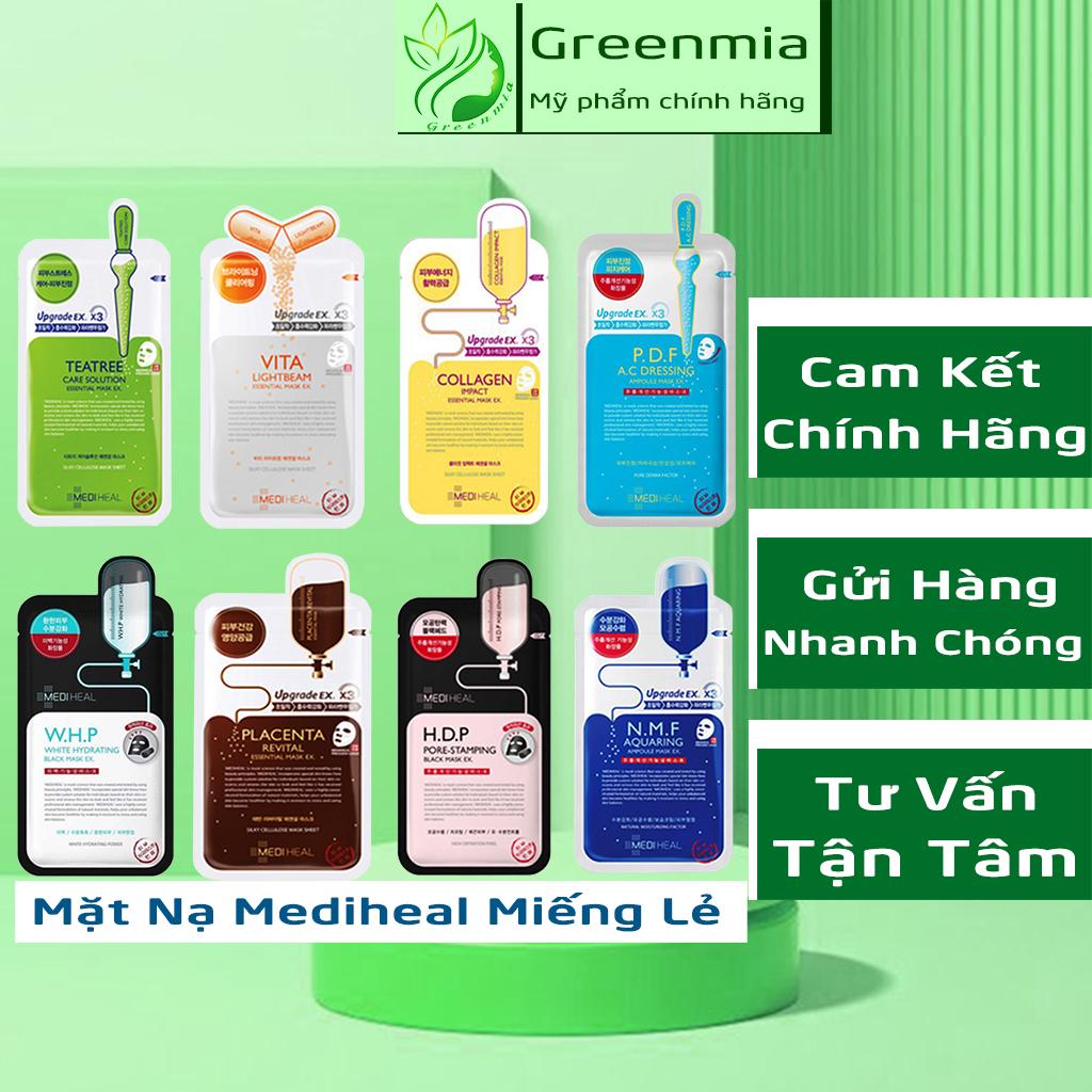 Mặt Nạ Mediheal [MIẾNG LẺ] NHẬP KHẨU CHÍNH HÃNG Mặt Nạ Giấy 6 Dòng H.D.P, N.M.F, TEATREE, PLACENTA, VITA, COLLAGEN