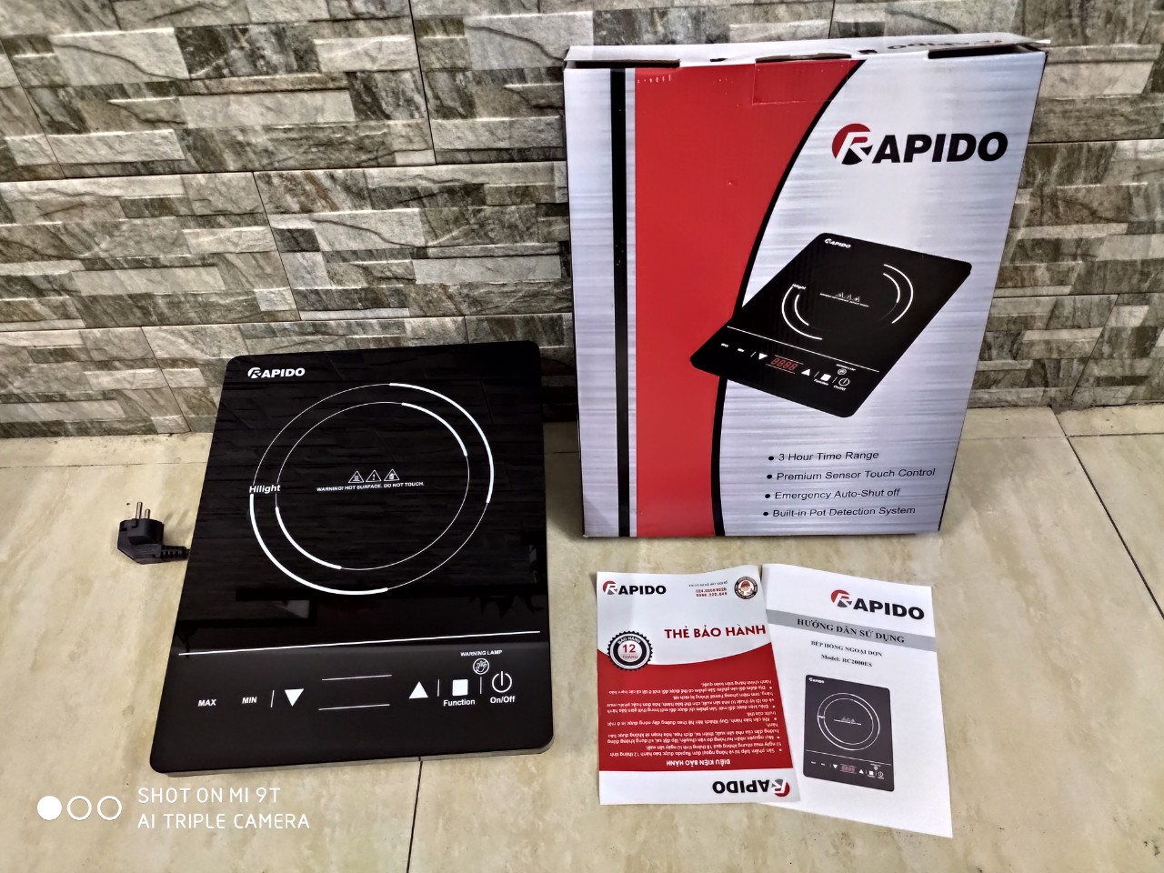 Bếp hồng ngoại đơn rapido rc2000es
