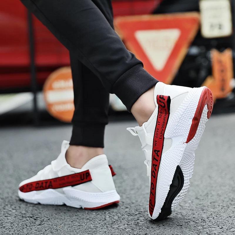Giày nam thể thao, giày nam trắng sọc đỏ thể thao năng động. (Giá tận xưởng)