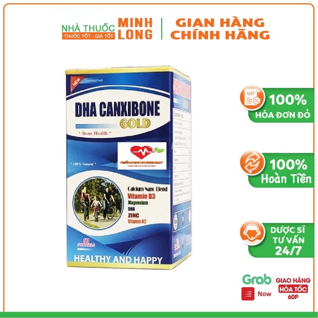 DHA Canxibone Gold - Bổ sung Canxi, DHA và các chất cần thiết cho cơ thể, giảm nguy cơ thiếu hụt canxi