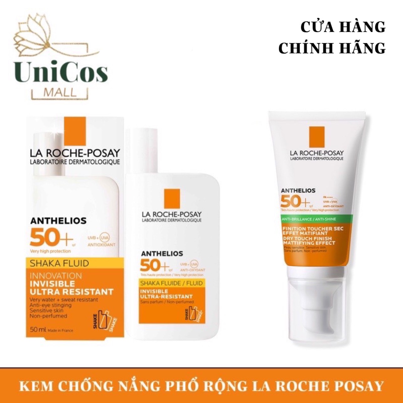 Kem chống nắng la roche posay anthelios 50ml uvb + uva spf 50 - chống nắng phổ rộng la roche posay