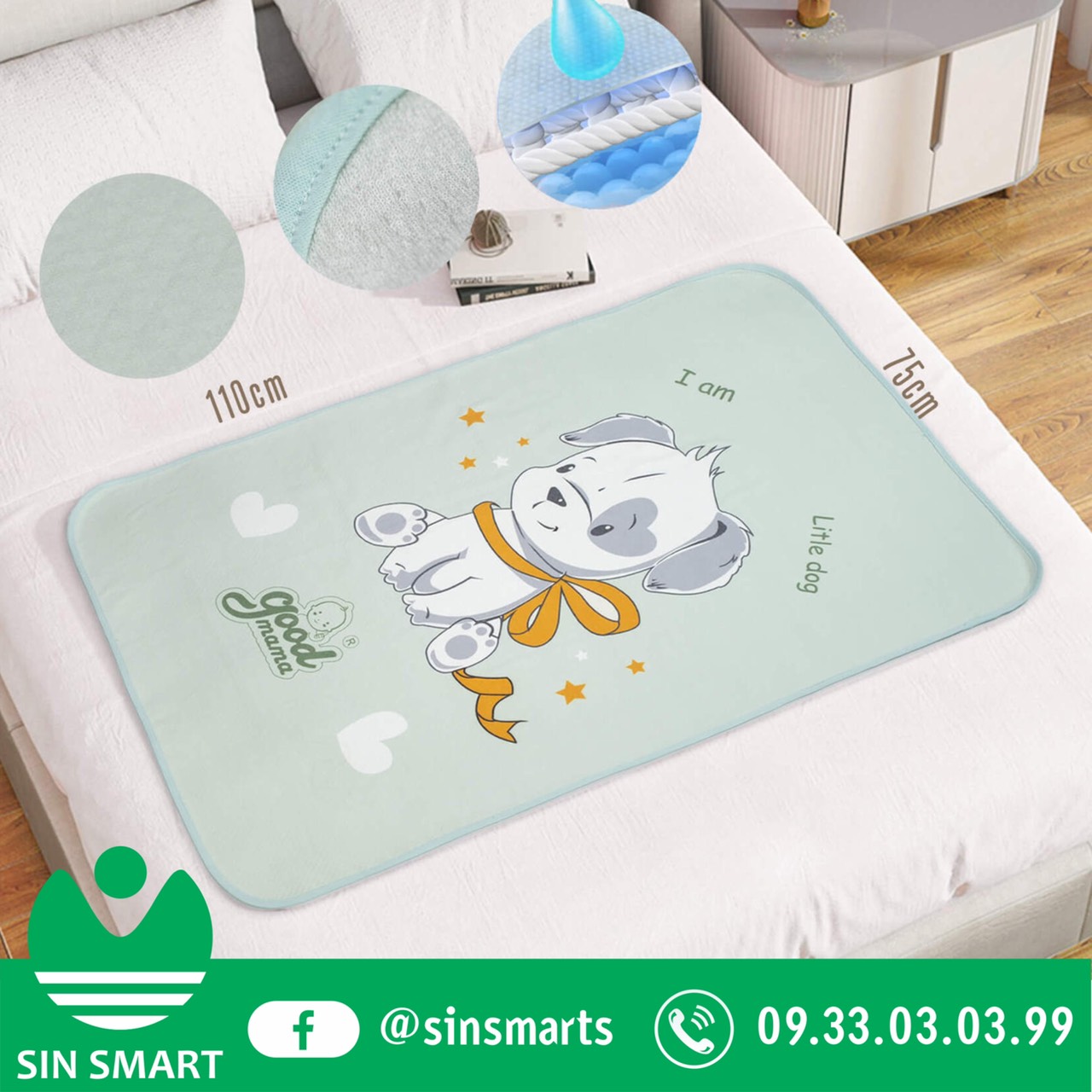 Tấm lót chống thấm Goodmama Size 75x110