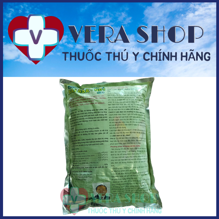 BALASA N01 1KG - Men vi sinh phân hủy phân, chế phẩm sinh học, đệm lót chuồng sinh học nuôi gà, lợn - Sỉ Lẻ Thuốc Thú Y