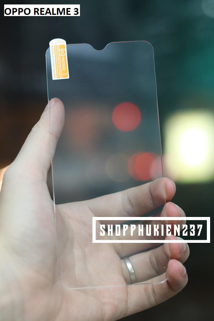 Cường lực 9h oppo realme 3 kính trong suốt 9h không full màn