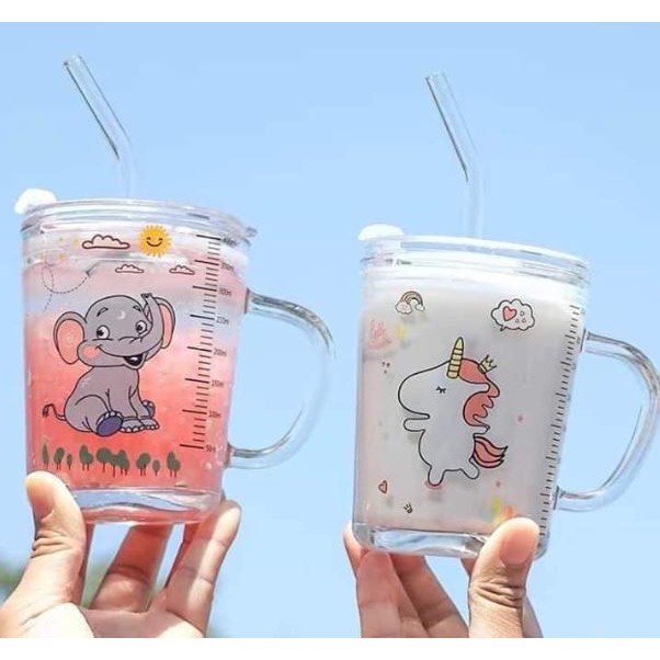 Cốc chia vạch thủy tinh chịu nhiệt cho bé