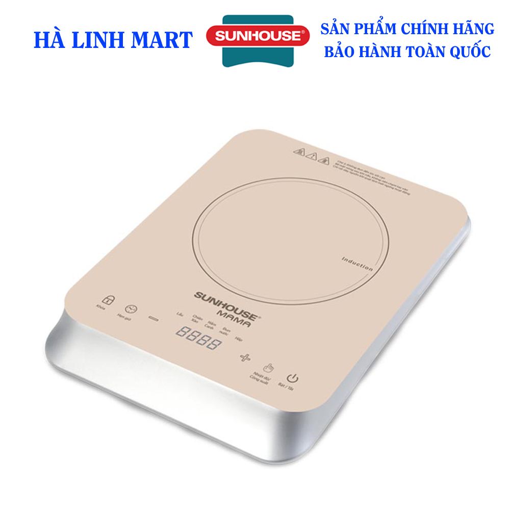 Bếp từ cảm ứng Sunhouse Mama SHD6868 -  Bếp từ đơn Tặng nồi lẩu 2 ngăn, công suất 2000W, bảo hành 24 tháng