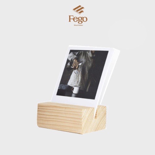 Kệ gỗ đựng ảnh lưu niệm, lịch để bàn trang trí tết, tranh in, namecard fego