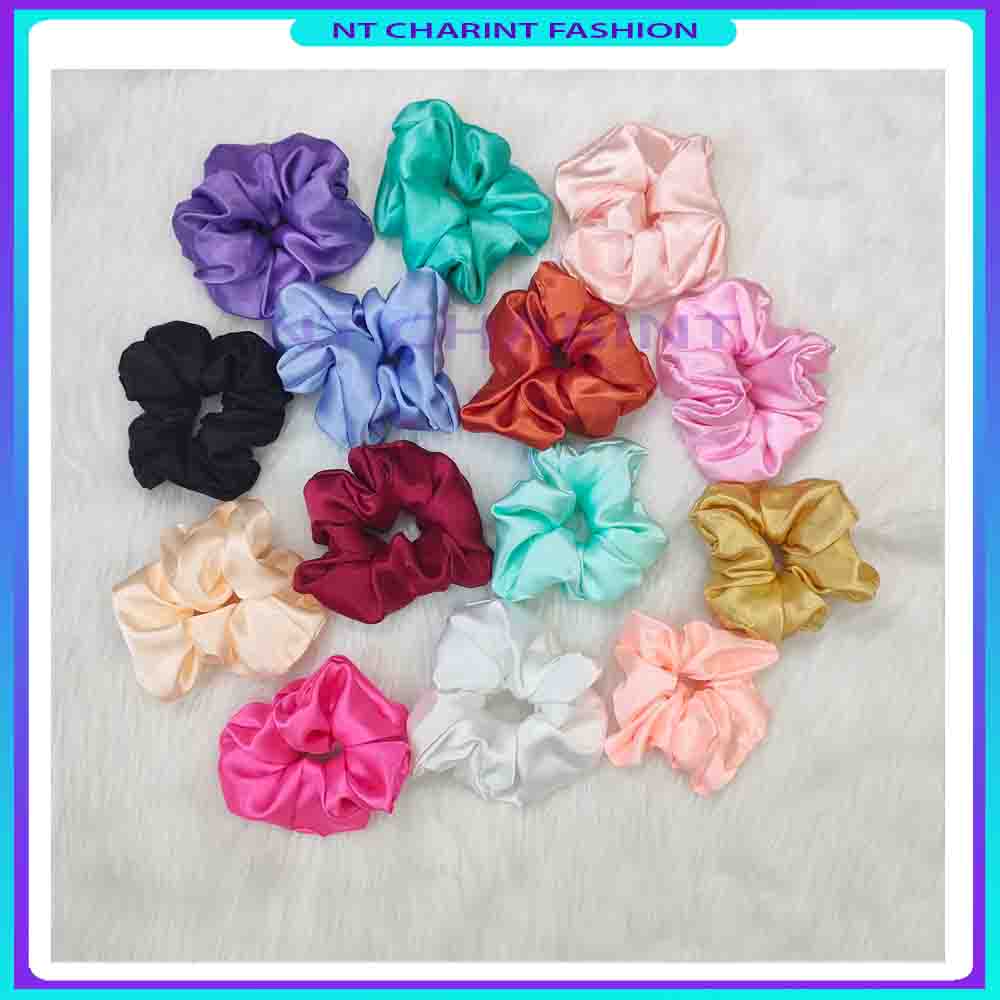 Cột tóc vải phi bóng. với nhiều màu xinh xắn thời trang nt charint fashion cột tóc scrunchies