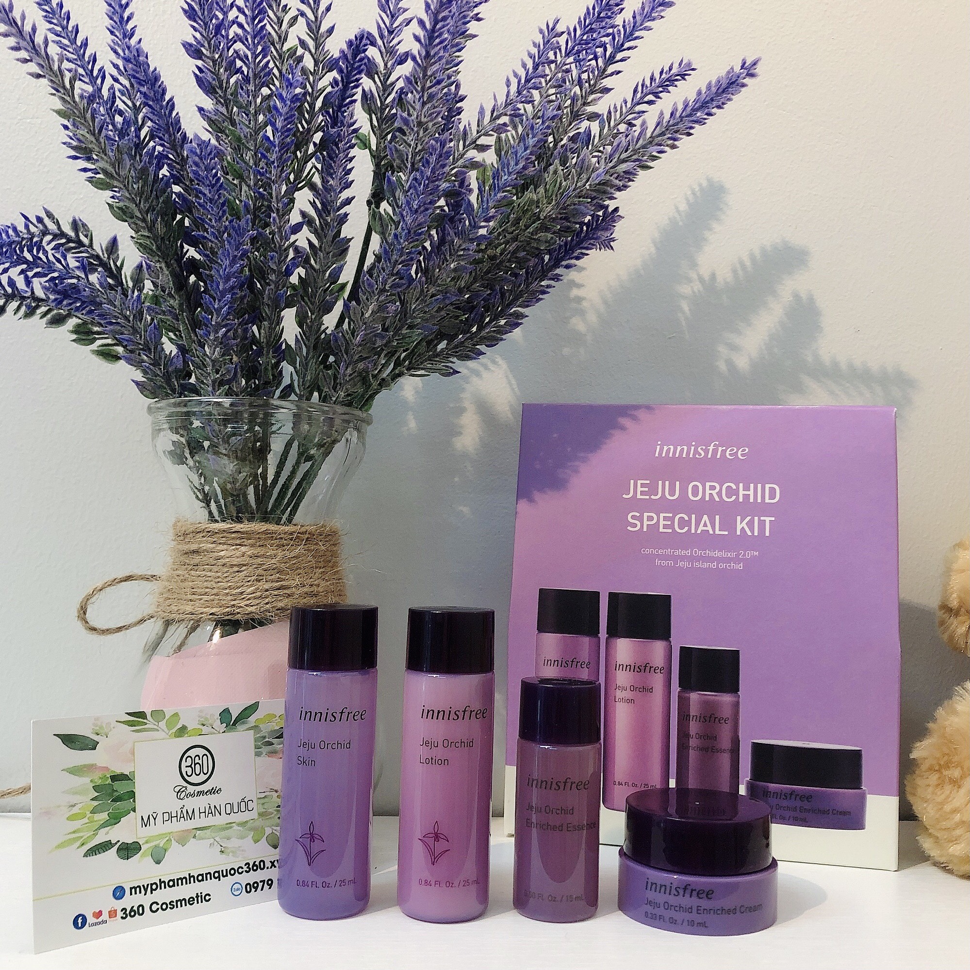 Bộ dưỡng trẻ hóa da hoa lan tím Innisfree Jeju Orchid Special Kit