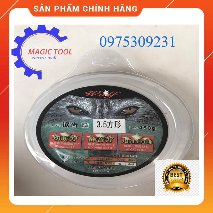Cước cắt cỏ vỉ trắng 3,5mm dùng cho máy cắt cỏ
