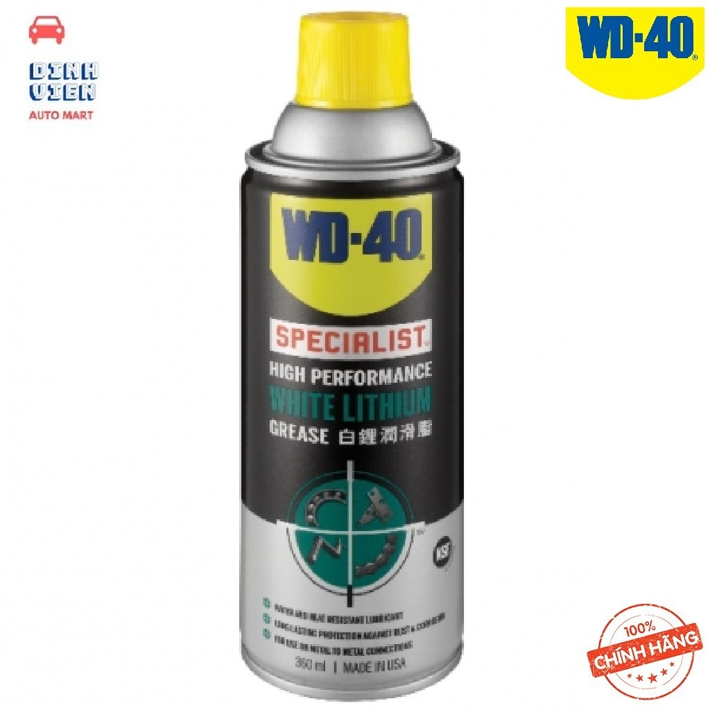 [HCM][ LÊN MUA] Chai Dầu nhờn bôi trơn tác dụng cao WD-40 Specialis High Performance White Lithium Grease (360ml)