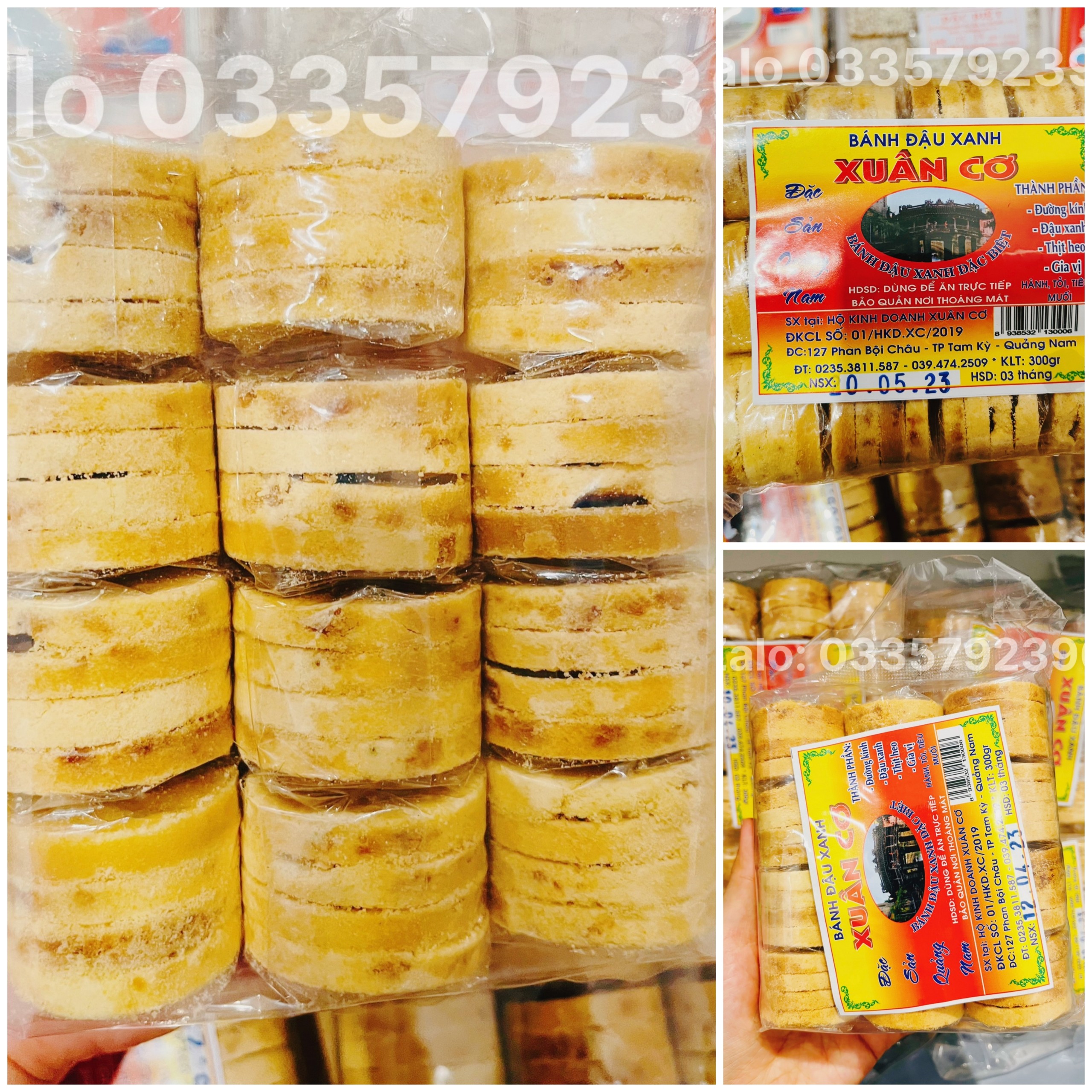 Bánh đậu xanh nhân thịt nướng Hội An gói 300gr - Bánh đậu xanh nhân thịt Quảng Nam - Thịnh Duyên Shop