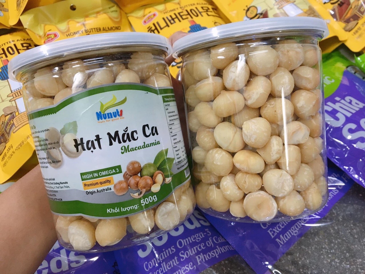 Nhân macca úc , hạt macca đã tách vỏ - ăn liền - tăng cường vitamin, cải thiện sức khỏe tim mạch