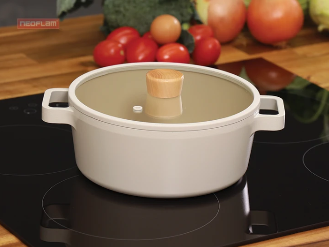 Nồi nông chống dính đế từ Fika 22cm Neoflam Hàn Quốc