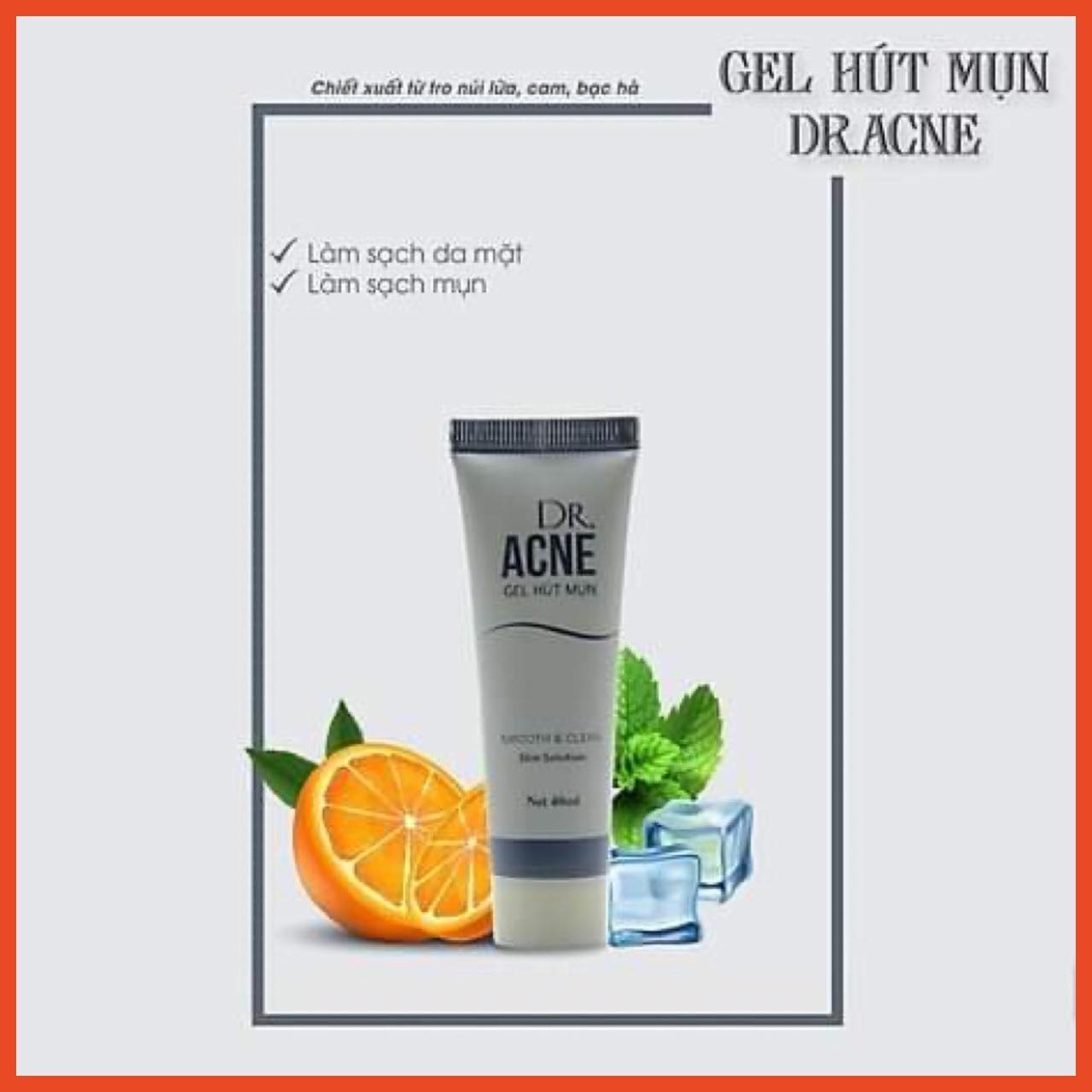 [Hàng chính hãng] Gel Lột Mụn - DR.ACNE - Hút sạch mụn cám, mụn đầu đen, thải độc chì, sáng da 40ml