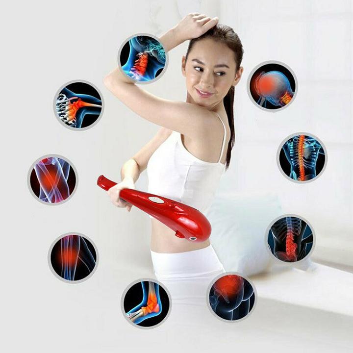 Máy matxa cầm tay cá heo loại lớn 3 đầu matxa