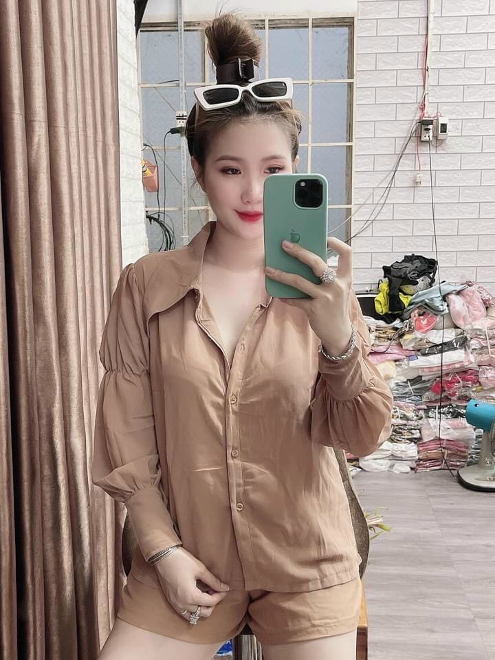 Set bộ đồ nữ quần ngắn áo kiểu cực xinh cho các chị em tt cnn