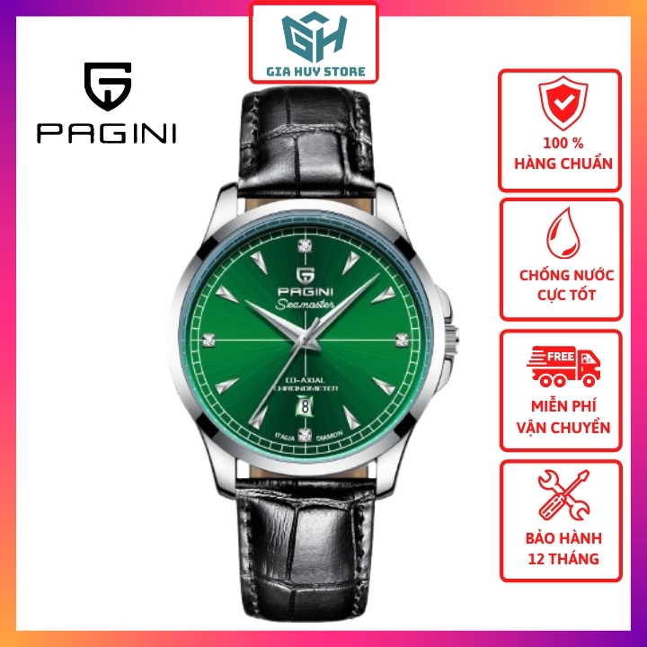 🔥𝐇𝐚̀𝐧𝐠 𝐗𝐢̣𝐧🔥 Đồng hồ nam đẹp chính hãng PAGINI dây da cao cấp chống nước tuyệt đối máy pin kim trôi - Bảo hành 12 tháng