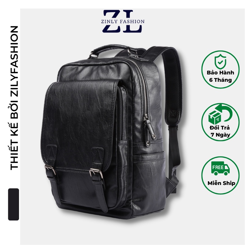 Balo thời trang nam chất liệu da pu cao cấp - zinly