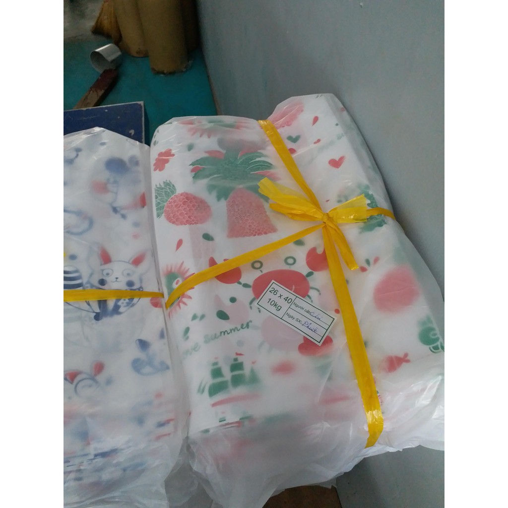 [HCM][SALE SẬP SÀN] 1 kg túi xốp bọc ni lông in hình bao đựng quần áo hàng hóa bịch nilon thực phẩm (túi nilon gói hàng) - bọc nilon gói hàng - túi ni lông - bịch nilong hoa văn hột xoài HD