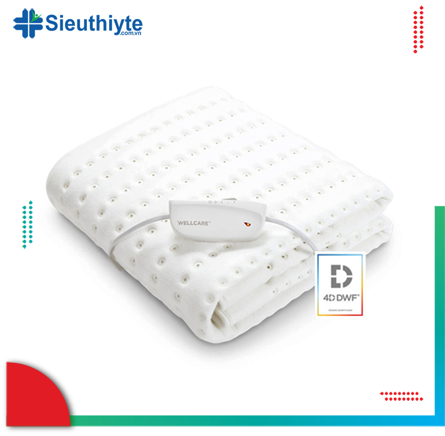 Chăn đệm điện sưởi ấm wellcare we-167ubhd eco fleece, 80x150 cm