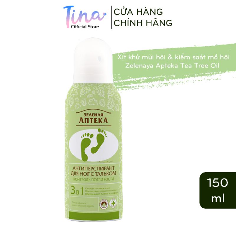 Xịt khử mùi và kiểm soát mồ hôi bàn chân Zelenaya Apteka 150ml - BioTopcare Official - 00692