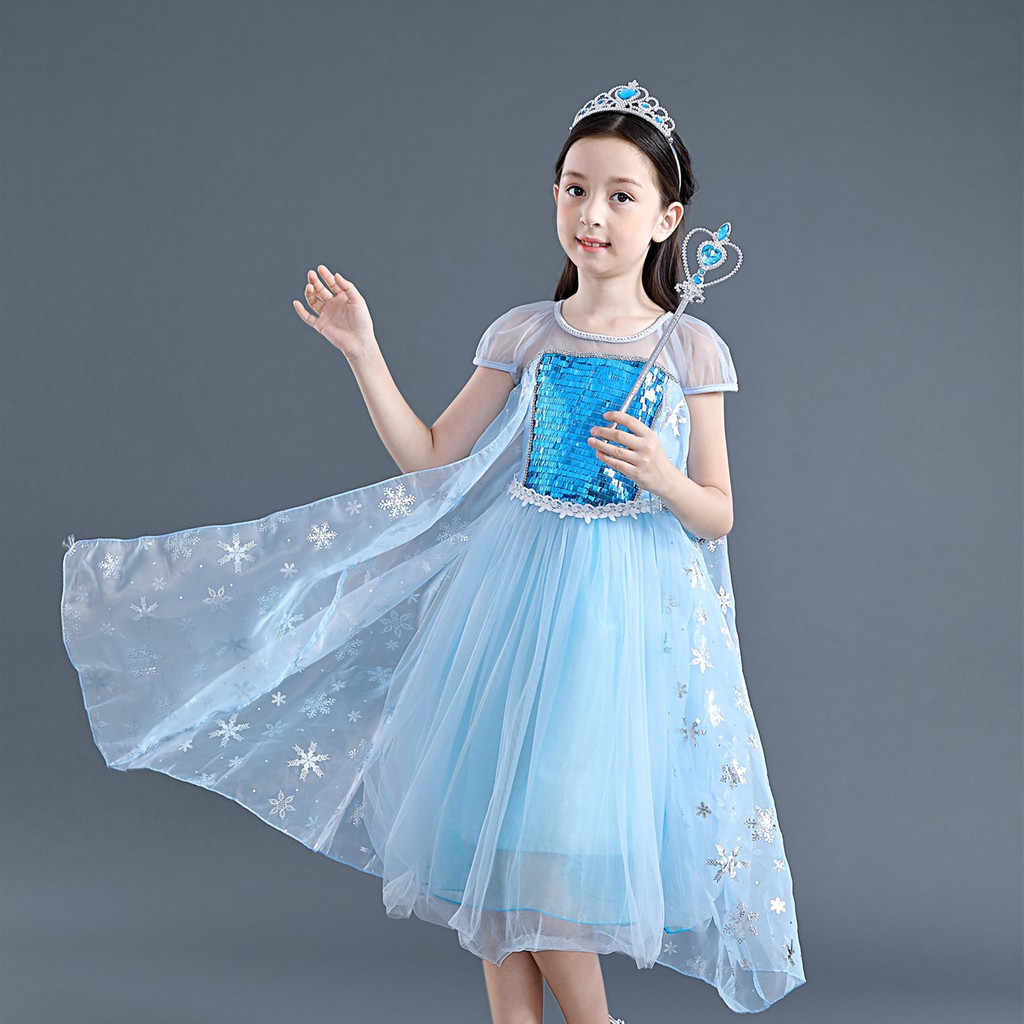 Váy elsa xinh yêu cho bé