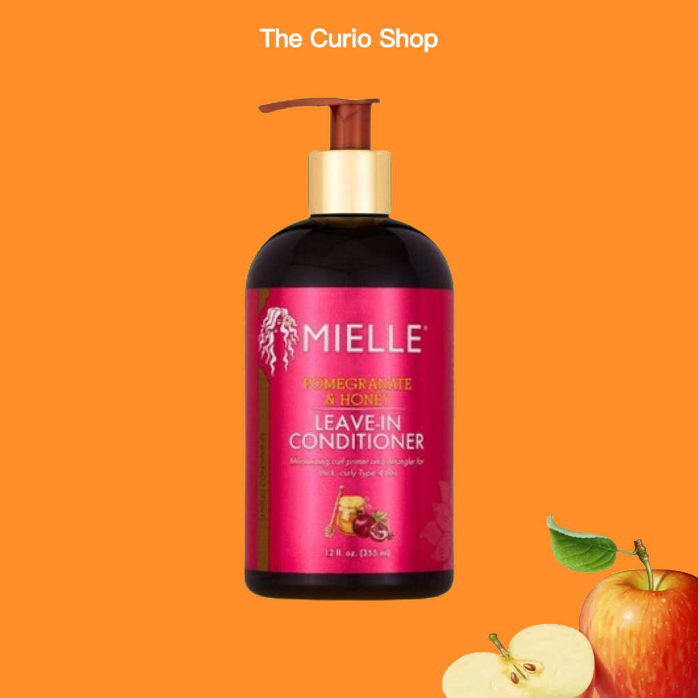 Xả khô Mielle Organics Pomegranate Honey Leave-In Conditioner 355ml dưỡng ẩm, phục hồi hư tổn và gỡ rối cho tóc xoăn Hà
