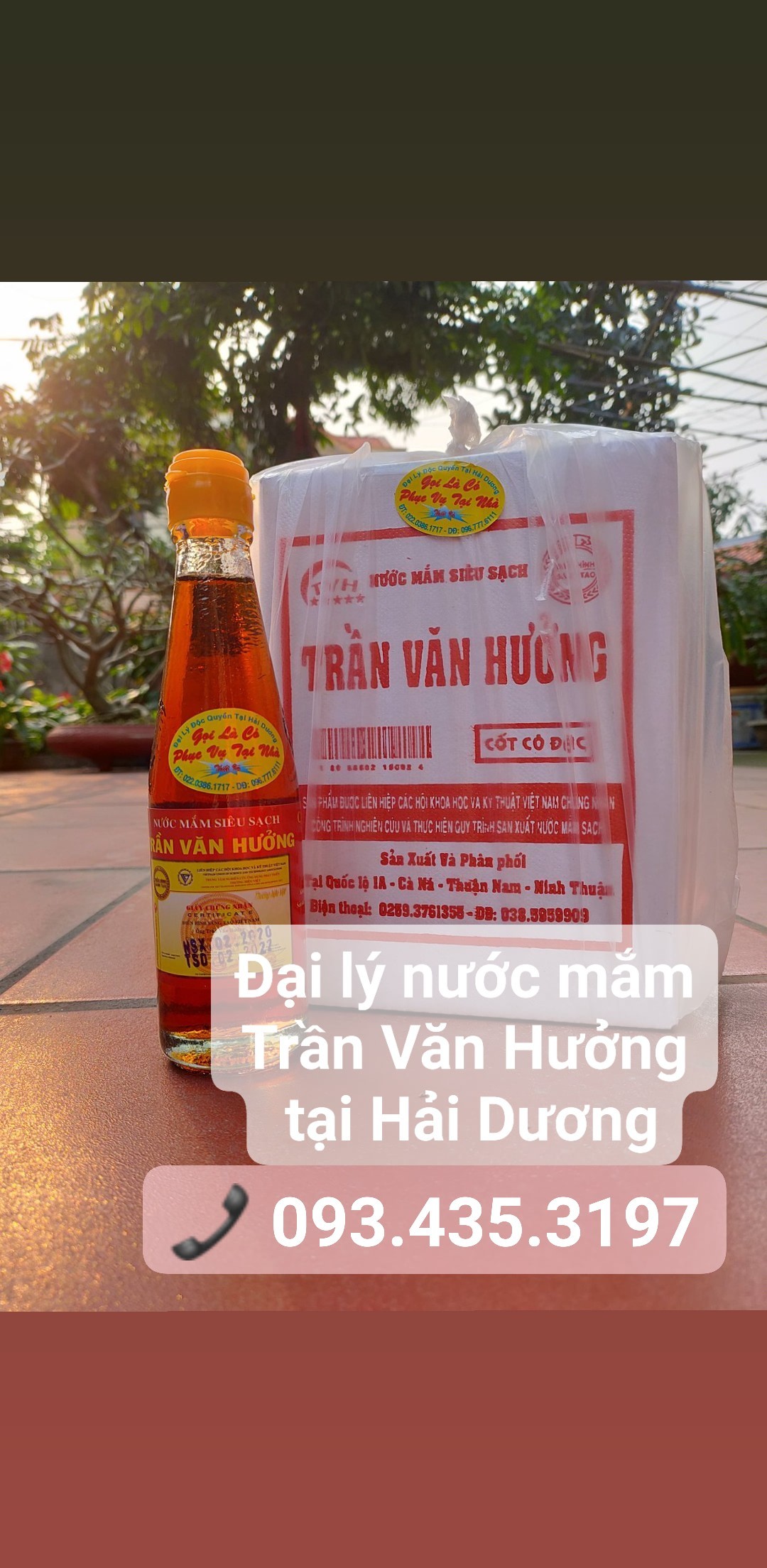 Nước mắm siêu sạch Trần Văn Hưởng loại cốt cô đặc ( thùng 6 chai 250ml/chai)
