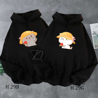 Áo Hoodie đôi hình chibi cực kì đáng yêu cho mùa đông lạnh giá