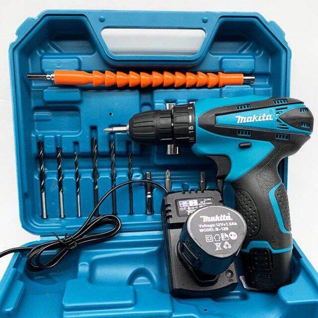 Máy khoan Makita 12v-khoan pin-tặng phụ kiện24 chi tiết