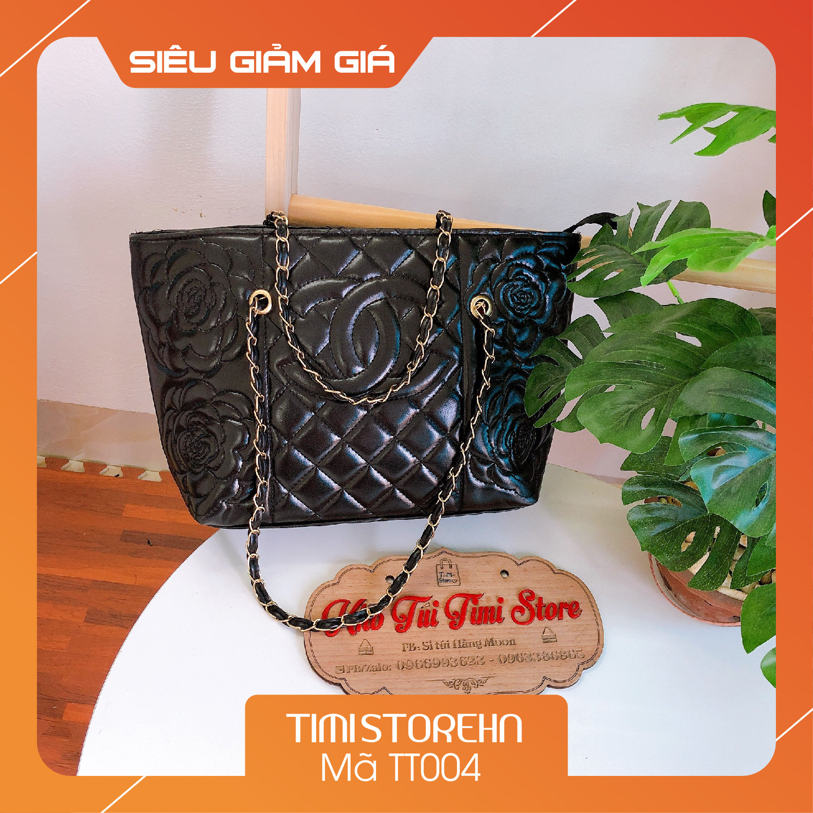 TÚI XÁCH CÔNG SỞ NỮ HOA TRÀ vừa A4 tài liệu đi học, đi làm thời trang cao cấp TMOFFICIAL TT04