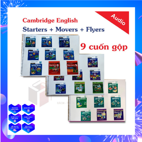 Cambridge starters - flyers - movers - dành cho bậc tiểu học - tặng file nghe mp3 + key