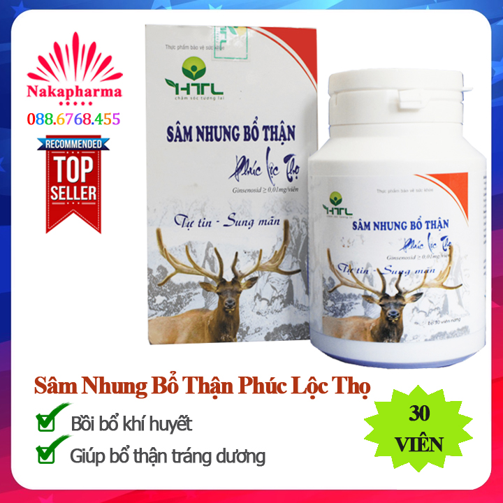 Sâm Nhung Phúc Lộc Thọ HTL - Giúp bổ thận, giảm tiểu đêm, bồi bổ cơ thể