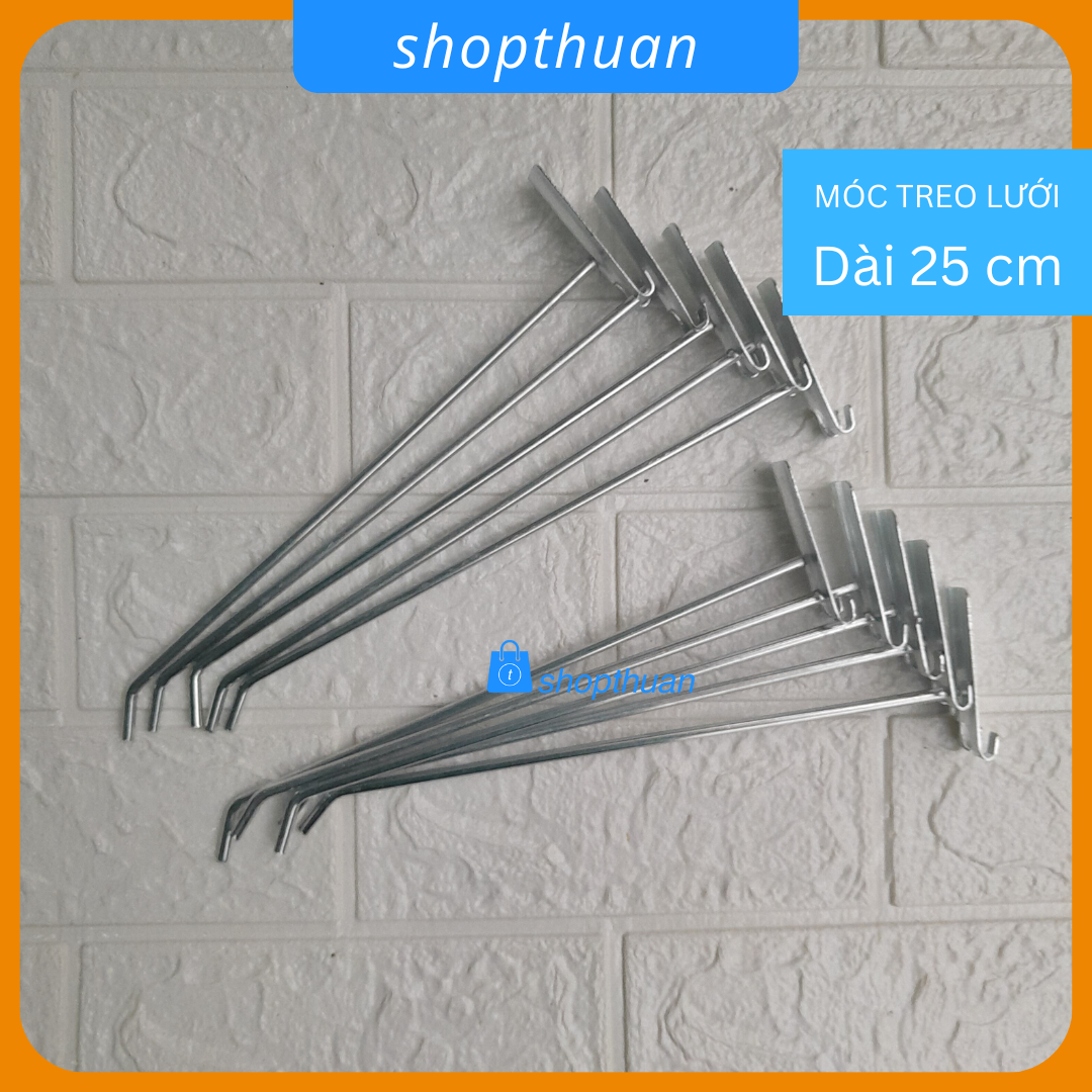 Móc sắt treo lưới dài 25cm, tay lưới phi 5cm - móc treo lưới