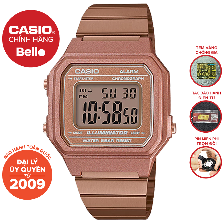 Đồng hồ Casio Nam B650WC-5A bảo hành chính hãng 1 năm - Pin trọn đời
