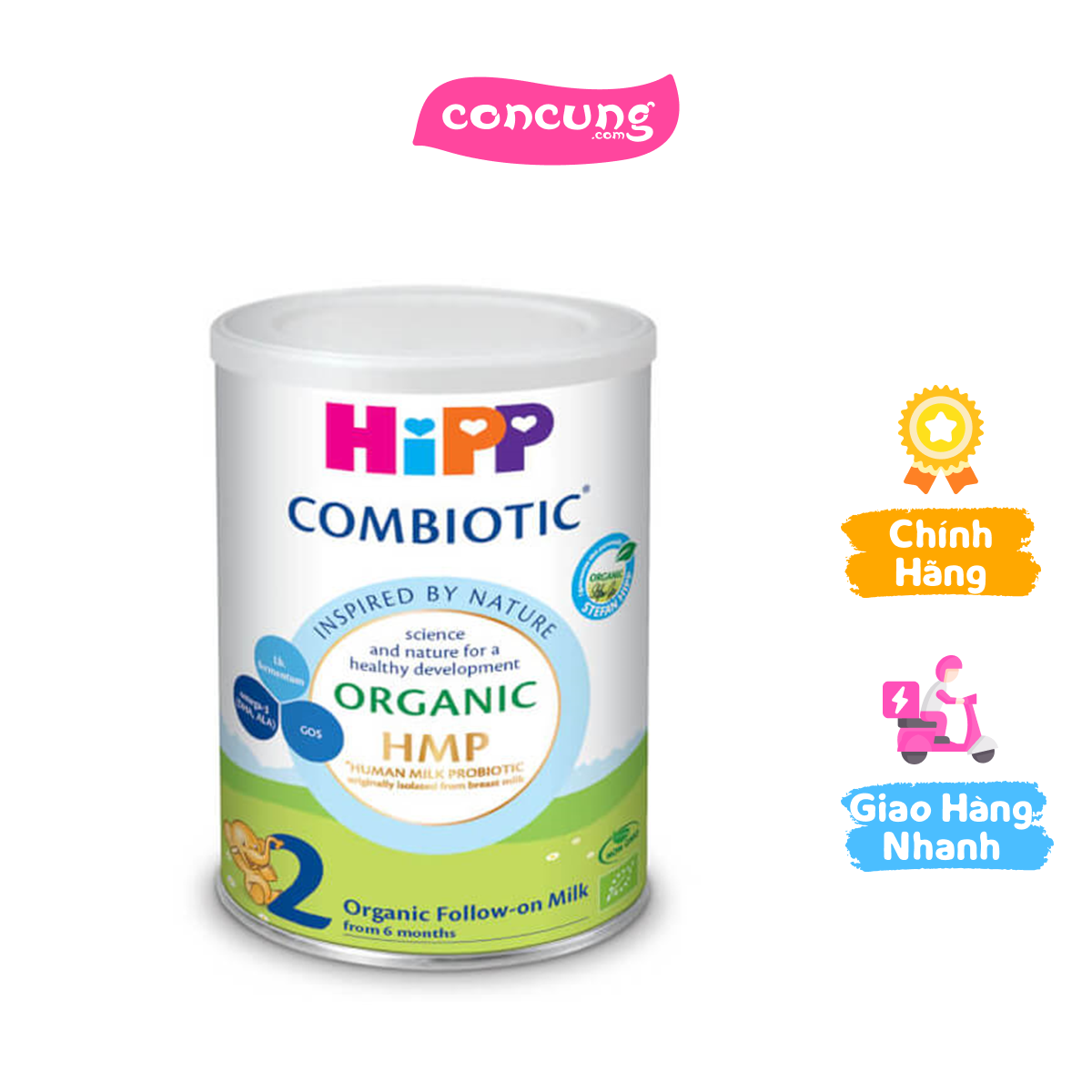 HiPP 2 Organic Combiotic 350g, 6-12 tháng