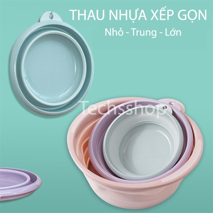 Thau nhựa gấp gọn - Chậu rửa mặt xếp gọn - Thau xếp gọn đa năng - Thau rửa mặt - Thau đựng trái cây - Đồ dùng nhà bếp - Thau rửa rau - Thau đựng rau - Rửa rau củ quả